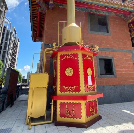廟宇旁環保金爐／神爐企業監製／金屬爐SU304