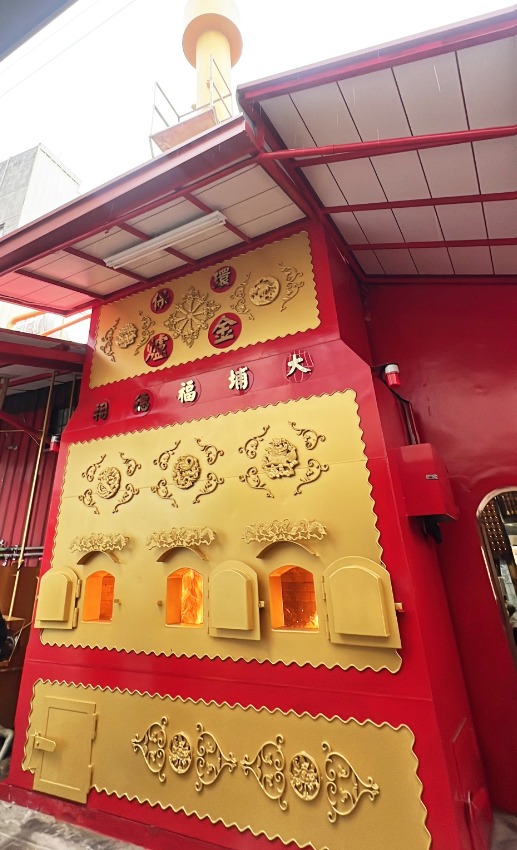 不鏽鋼環保金爐/ 巨大燒金處理量/三投入口/神爐監造/神爐企業監製/金屬爐SU304