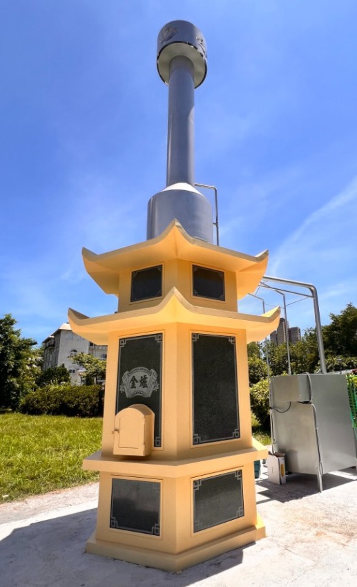 環保金爐/青斗石石材/雙層屋簷/無屋飾
