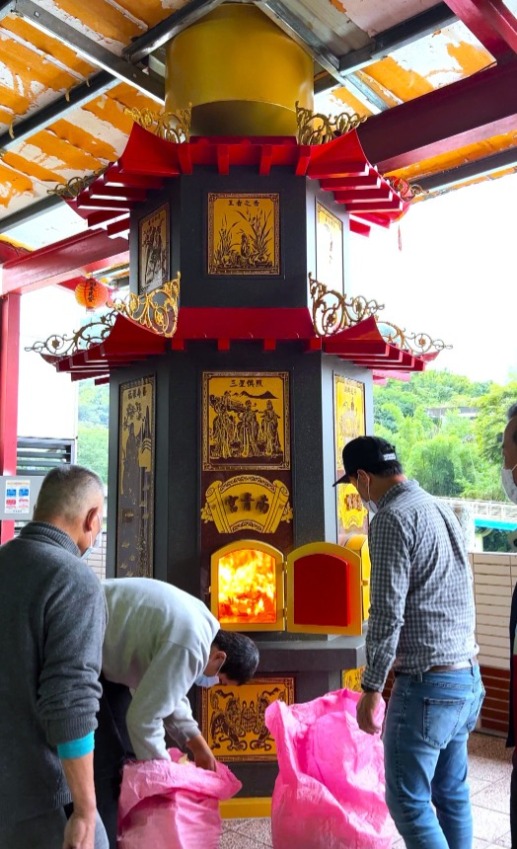 雙層環保金亭/雙投入口/燒金紙火勢