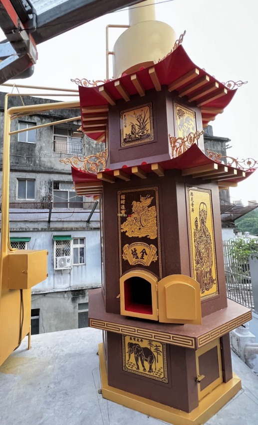 雙層環保金亭/儀式前綁紅帶