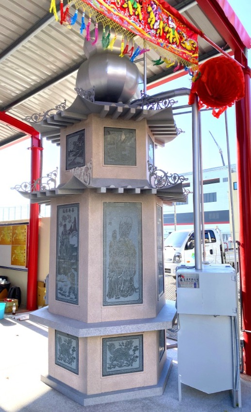 雙層環保金亭／雙投入口／燒金紙火勢