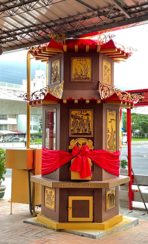 雙層環保金亭/儀式前綁紅帶