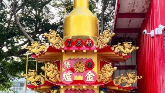 環保金爐/爐門前1對龍柱/在有限的空間創造大量燒金空間的燒金爐/金屬爐SU304