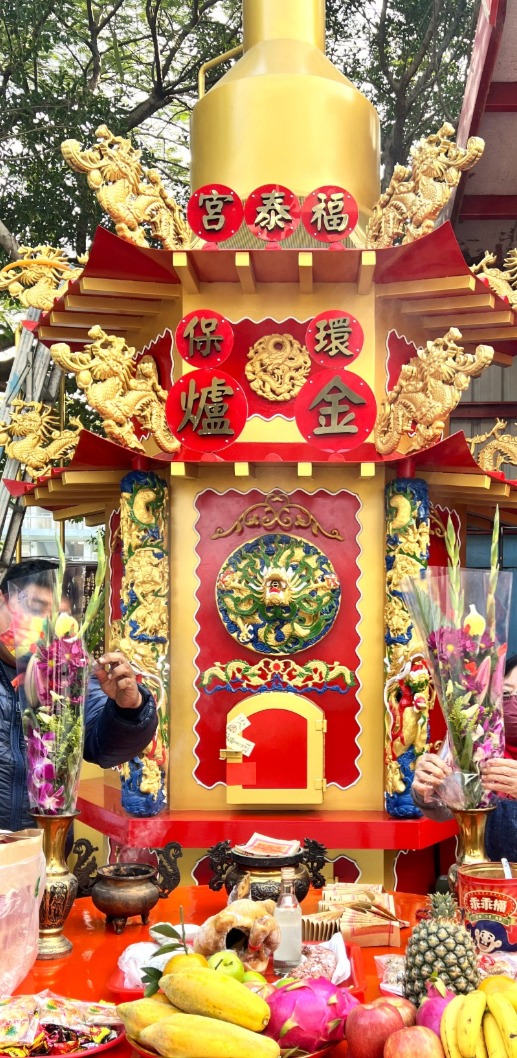 環保金亭開爐儀式準備的供品/神爐企業監製/金屬爐SU304
