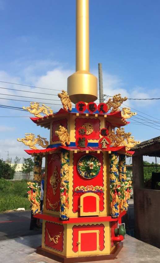 媽祖使用的環保金爐／雙層屋簷／金屬爐