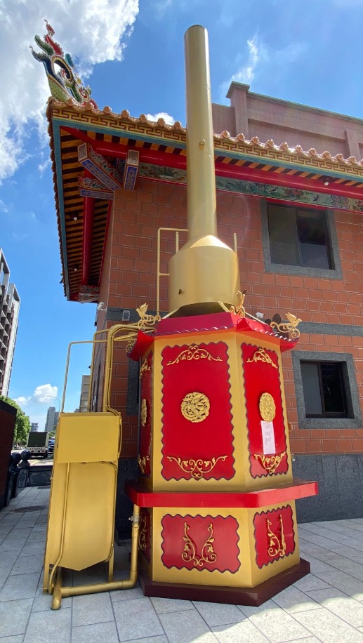 神爐監造／環保金爐／單層屋簷／金屬爐