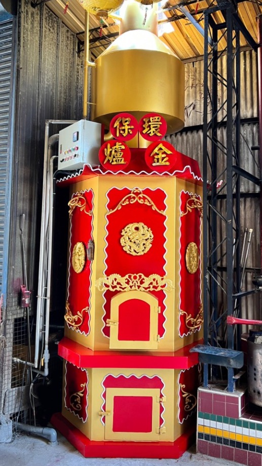 福神宮的單層環保金亭／神爐企業特有的專利爐體：可保爐體常新、耐用／金屬爐SU304