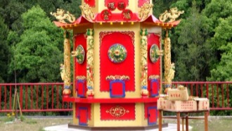 三個投入口的環保金爐/雙層屋簷/神爐企業監製/金屬爐SU304