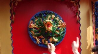 環保金爐畫龍點睛儀式／雙層屋簷／神爐企業監製／金屬爐SU304