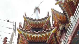 歸仁崙頂福德祠金爐上方環保設備／神爐企業設計監造