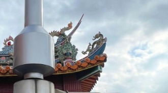 松山慈祐宮金爐/上方環保設備/運作時省水、省電,且沒有額外的耗材(如濾材、濾袋或過濾珠),不會產生二次污染。